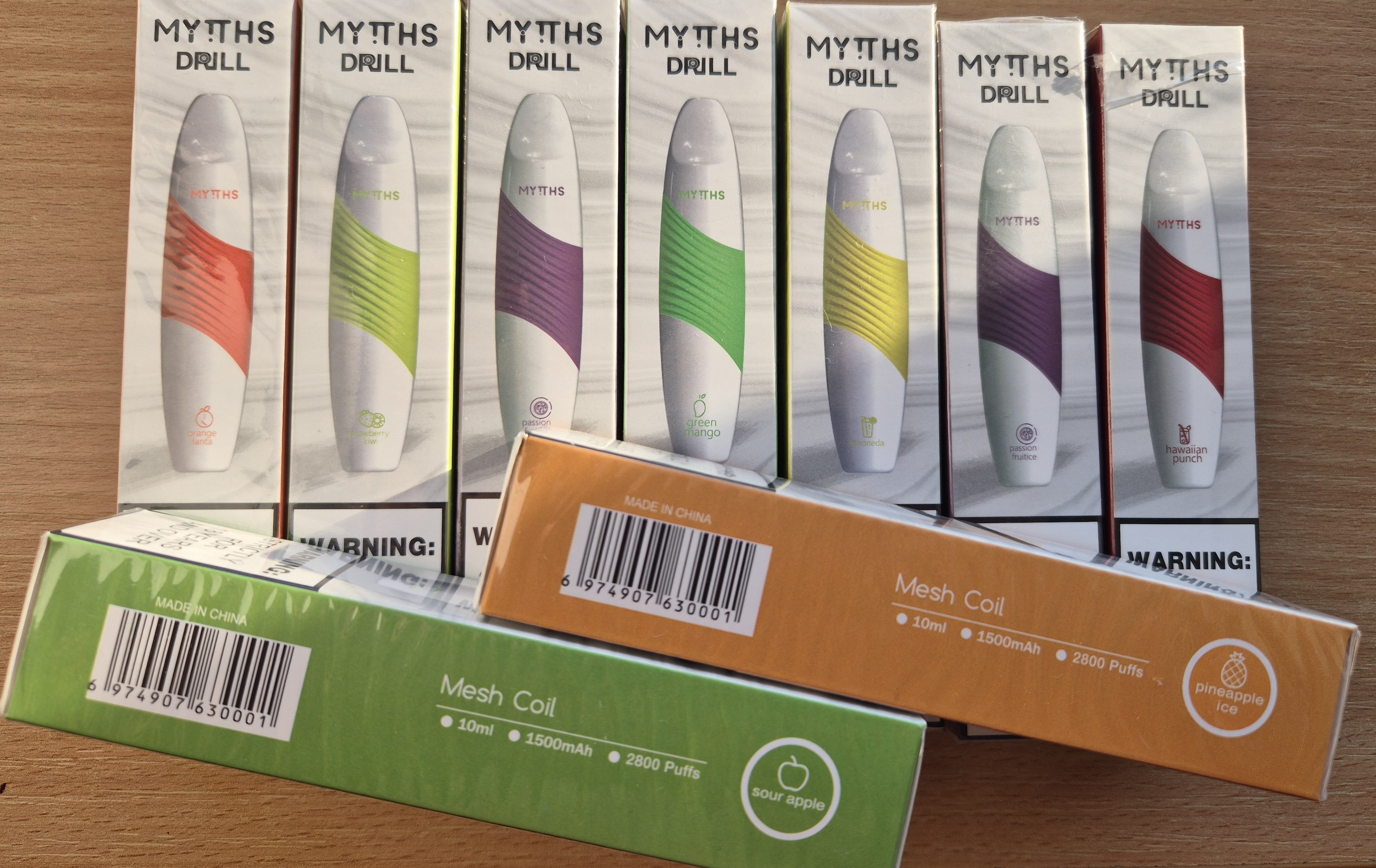 Mytths Drill 2800 puffs Sour Apple 2% Nicotine