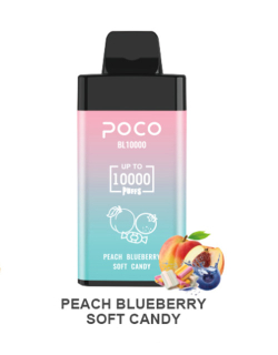 Poco BL 10000 puffs  Peach Blueberry Soft Candy 5% Nicotine