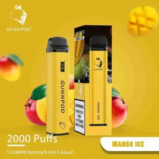 Gunnpod 2000 puffs Mango Ice 0% Nicotine