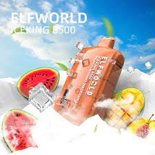 Elf World Iceking 8500 puffs Peach Mango Watermelon - 5% 